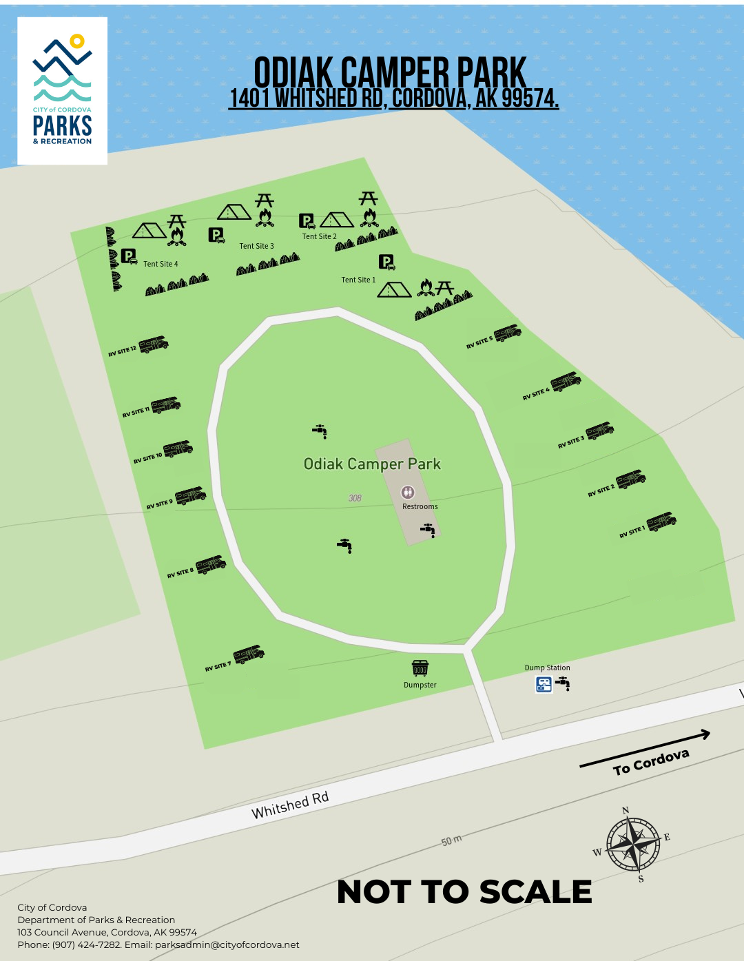 Odiak camper park, 1401 Whitshed Rd, Cordova, AK 99574 MAP 2025